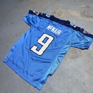 VTG Reebok Steve McNair #9 Tennessee Titans NFL Football Jersey Kids Size M